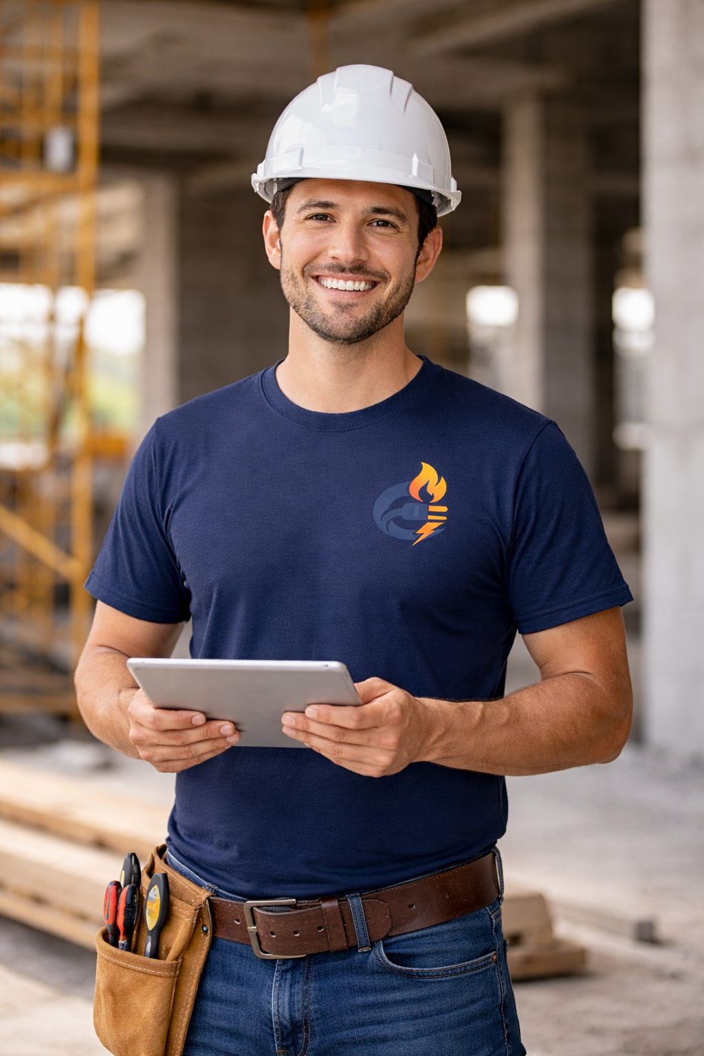 Connection Crew specialist managing electricity and gas connection paperwork for a builder